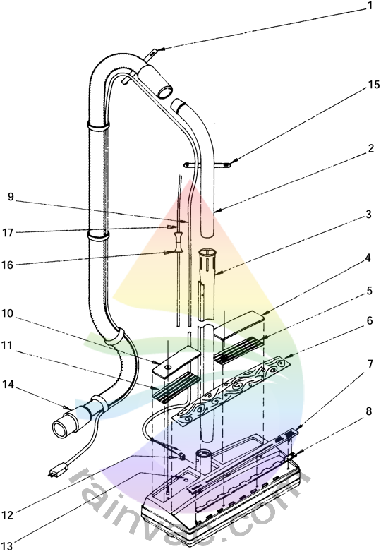 Rainbow Vacuum Power Nozzle Model R-1650C External View