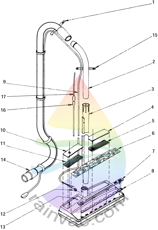 Rainbow Vacuum Power Nozzle Model R-1650A External View