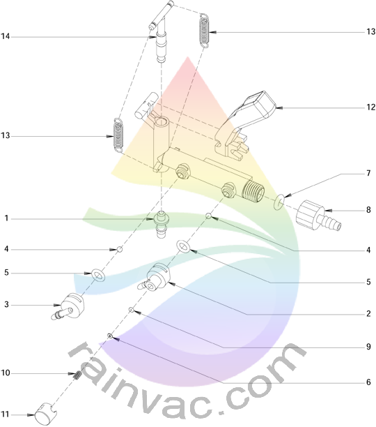 Rainbow Vacuum AquaMate I (e SERIES™) Fluid Control Assembly