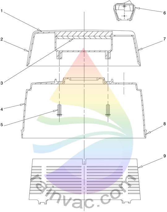 Rainbow Vacuum Model D4C and SE Series Cap Assembly