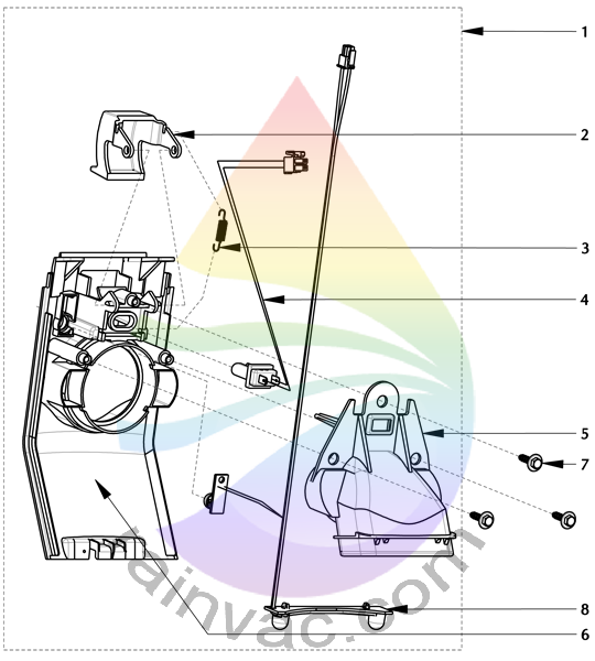 Rainbow Vacuum E2 Type 12 Black Version 2 Face Plate Parts