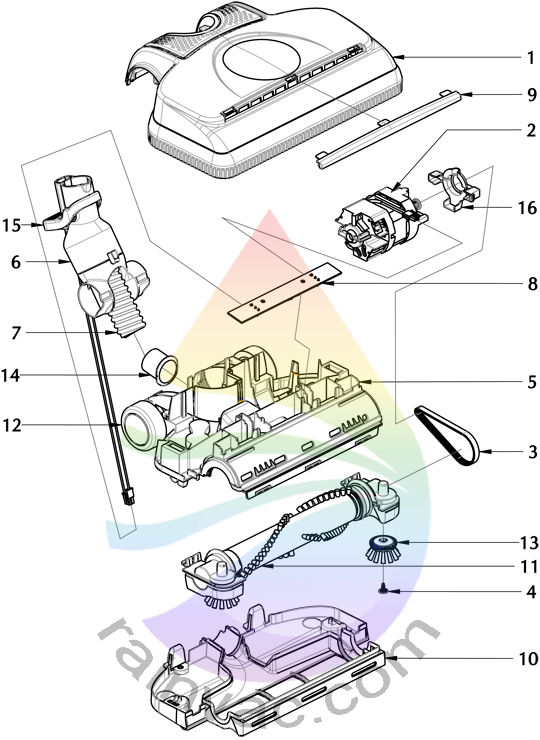 Rainbow Vacuum Power Nozzle Model PN-12 Version 2 Parts