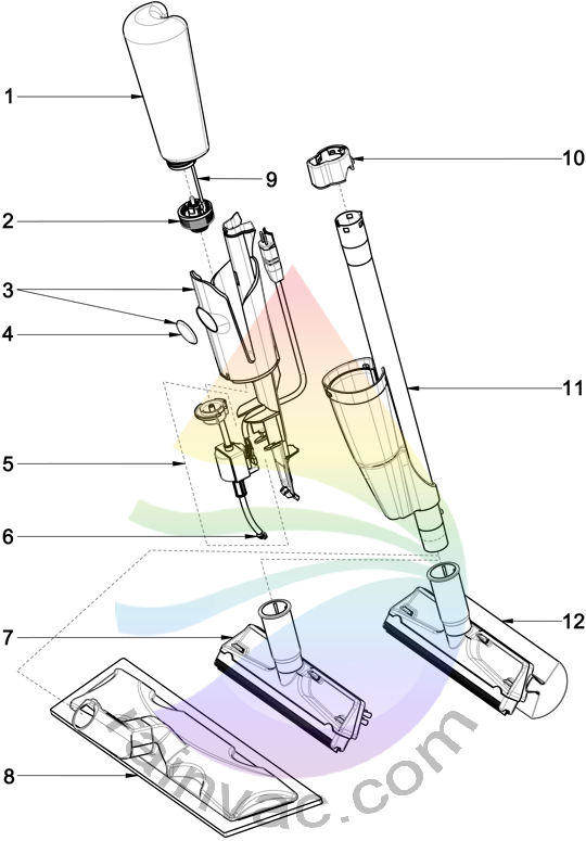 Rainbow Vacuum RainJet RJ-12 Floor Cleaner Parts