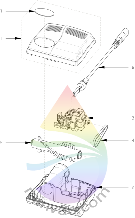 Rainbow Vacuum RainbowMate Model RM-12 Silver Series Parts